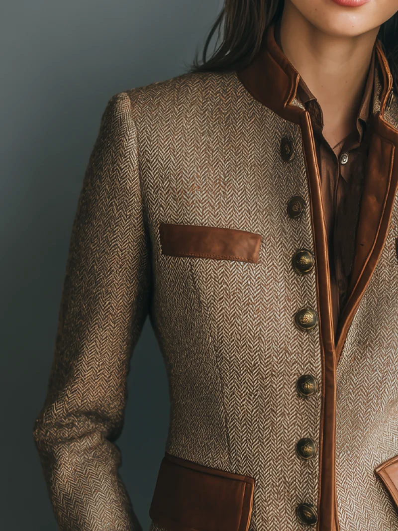 Nora | Klassische Jacke mit Vintage-Charme und Taschen