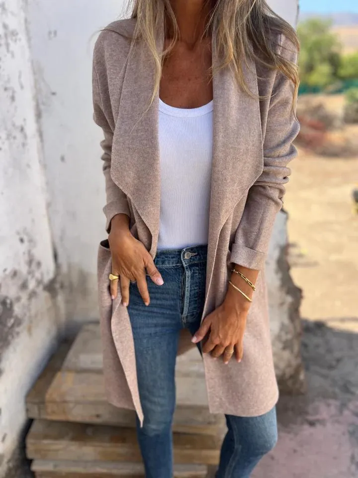 Melina | Damen lange Strickjacke für jeden Tag