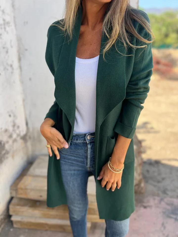 Melina | Damen lange Strickjacke für jeden Tag