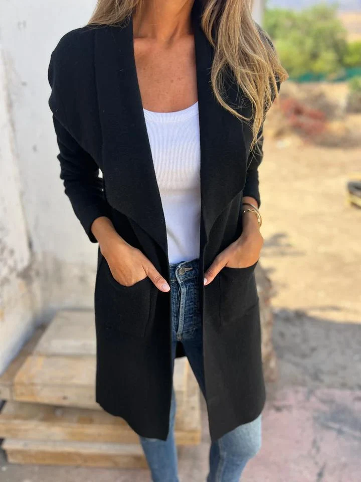 Melina | Damen lange Strickjacke für jeden Tag