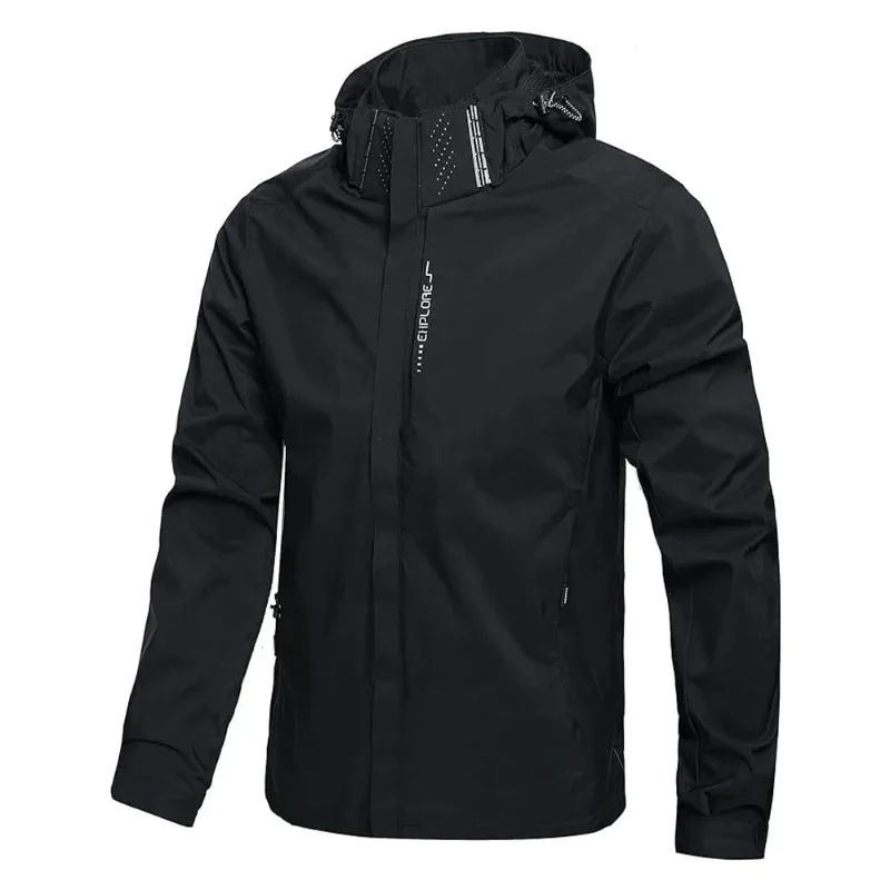 Herren Outdoor Hardshell Regenjacke Wasserdicht Atmungsaktiv
