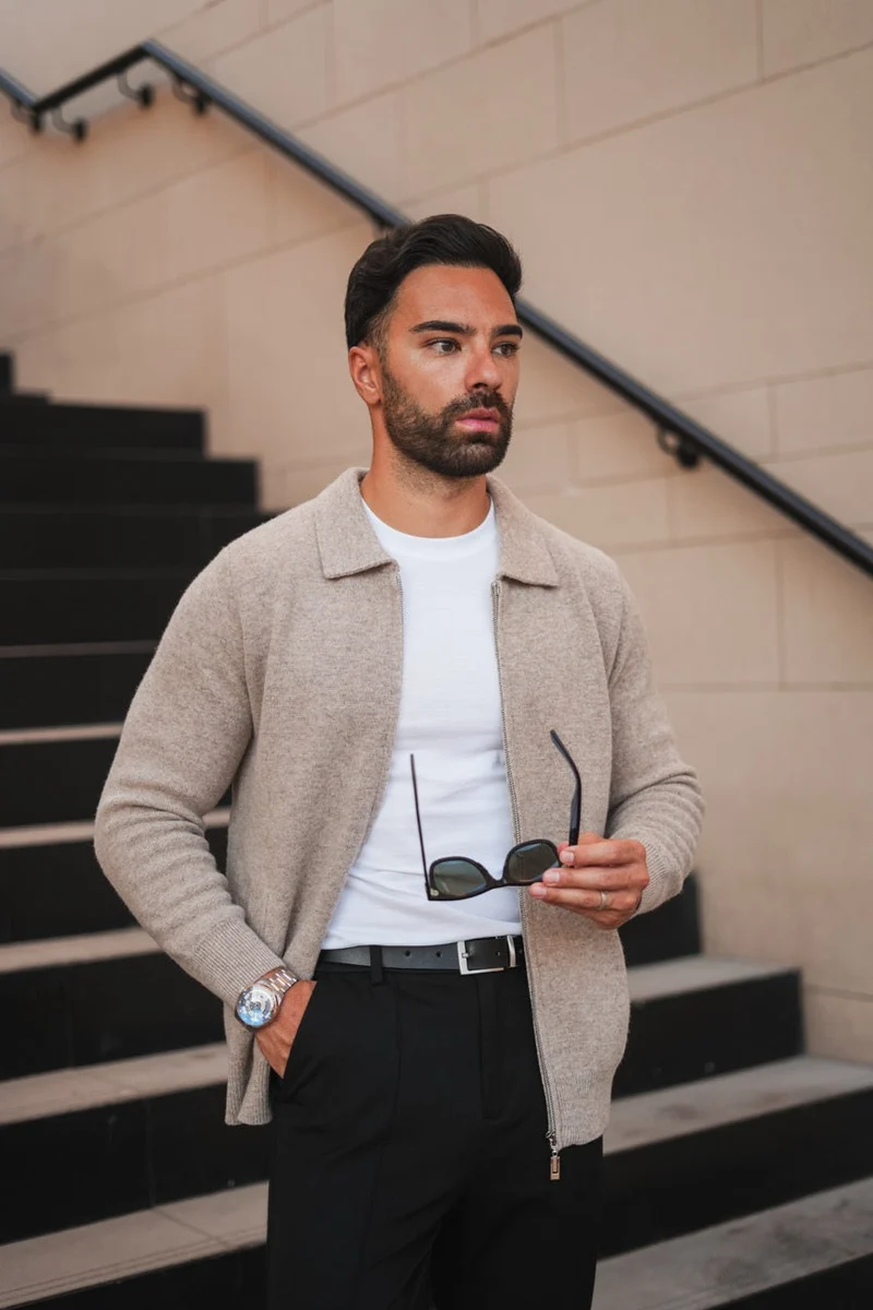 Herren Kaschmir Strickjacke - Weich & Elegant
