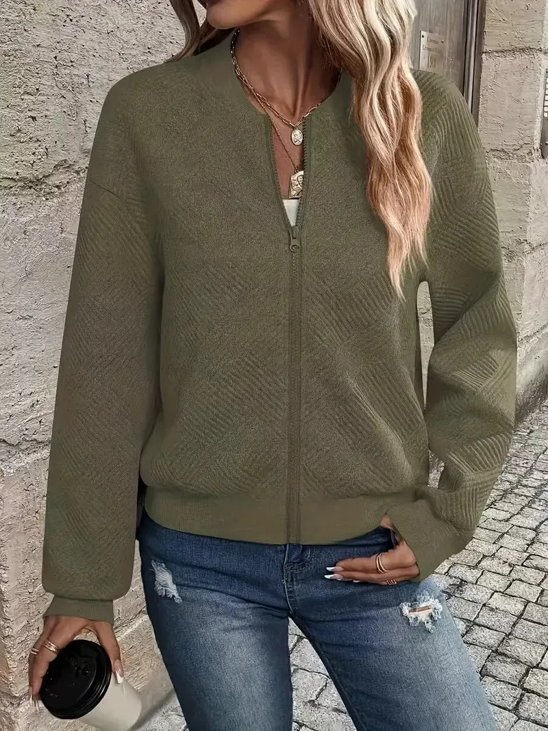 Clara | Damen Strickjacke mit strukturiertem Muster im Casual-Stil