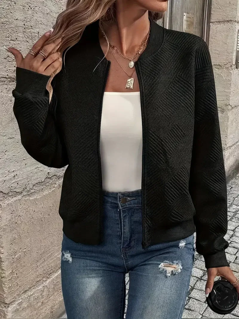 Clara | Damen Strickjacke mit strukturiertem Muster im Casual-Stil