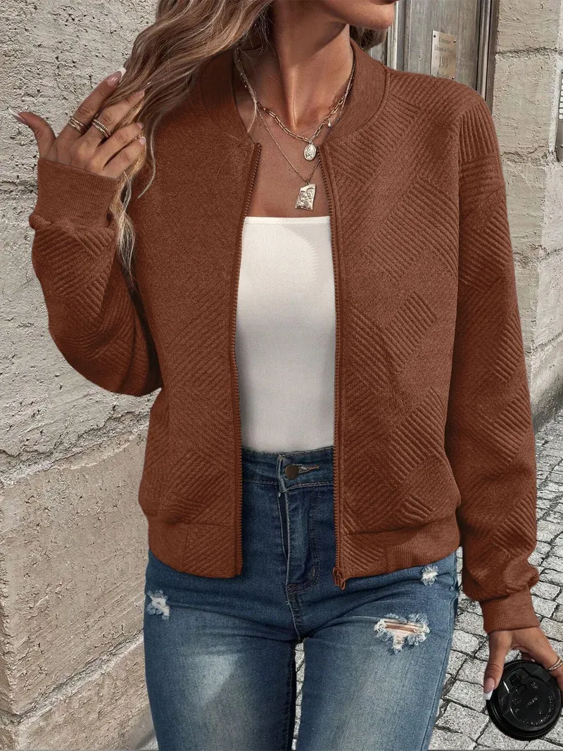 Clara | Damen Strickjacke mit strukturiertem Muster im Casual-Stil