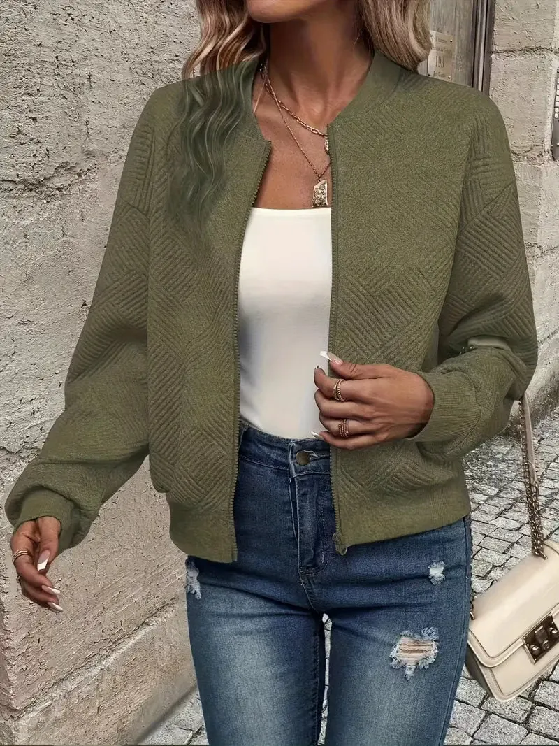 Clara | Damen Strickjacke mit strukturiertem Muster im Casual-Stil