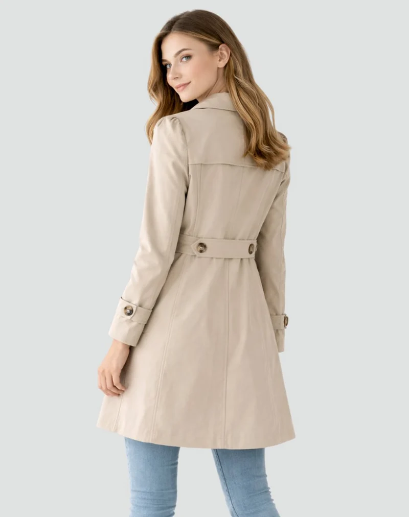 Emma | Damen Zeitloser Eleganter Taillierter Trenchcoat