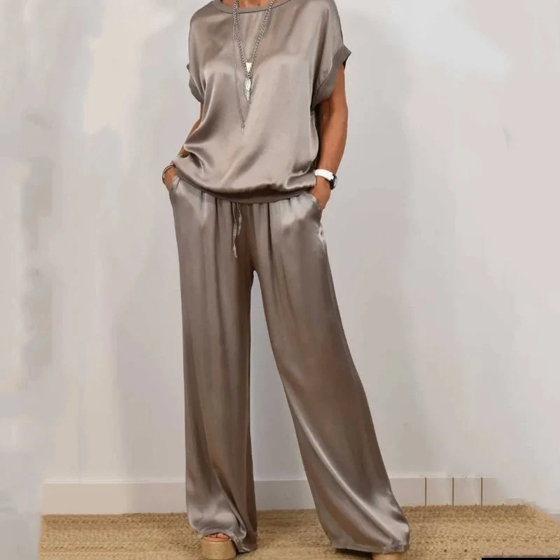 Emma | Damen Leinen Set mit Bluse und Hose