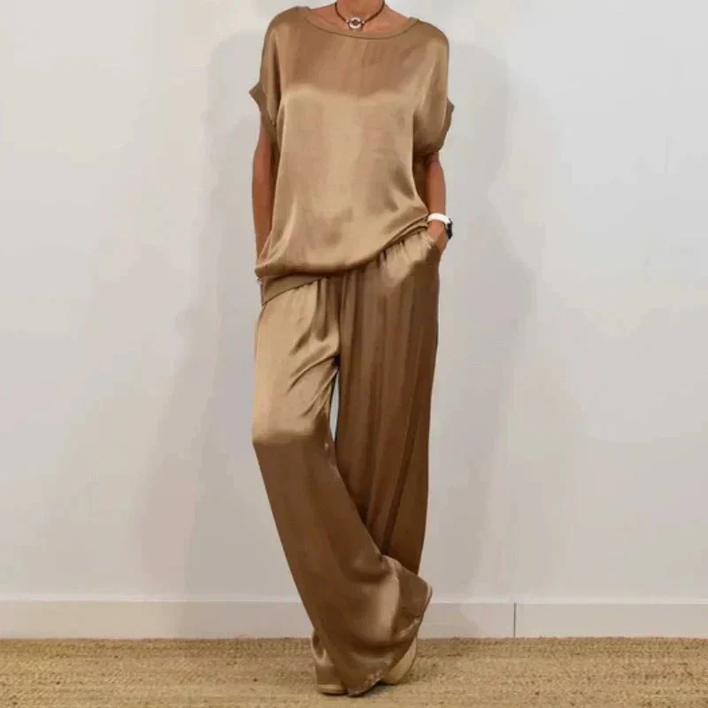 Emma | Damen Leinen Set mit Bluse und Hose
