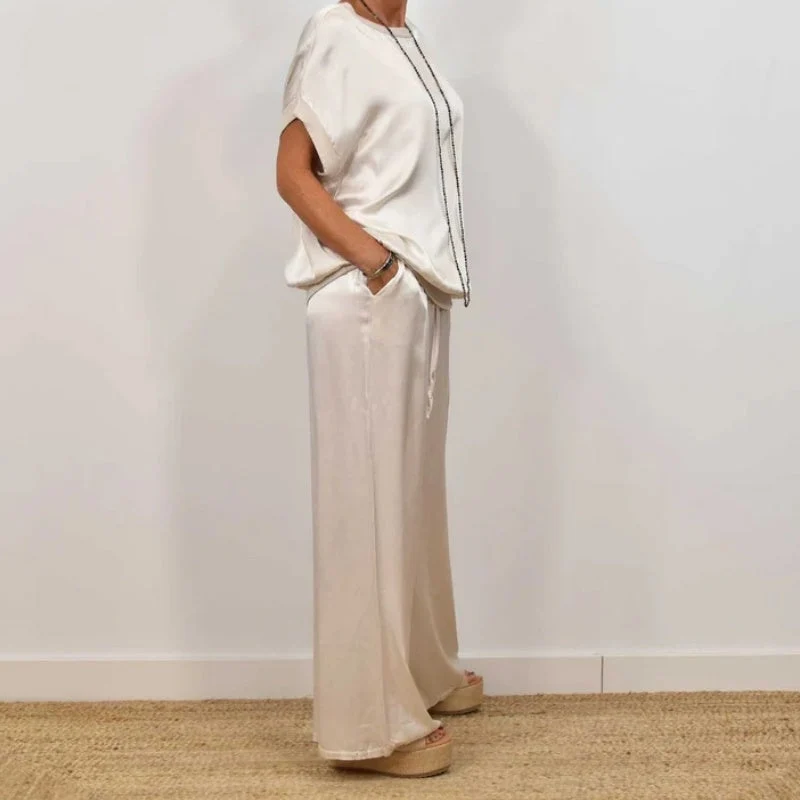 Emma | Damen Leinen Set mit Bluse und Hose