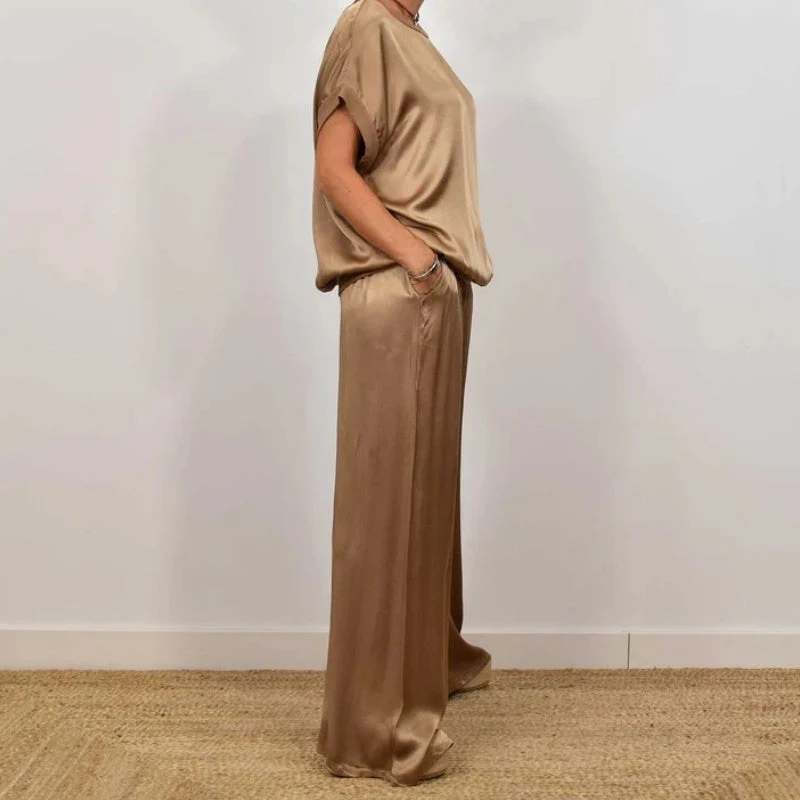Emma | Damen Leinen Set mit Bluse und Hose
