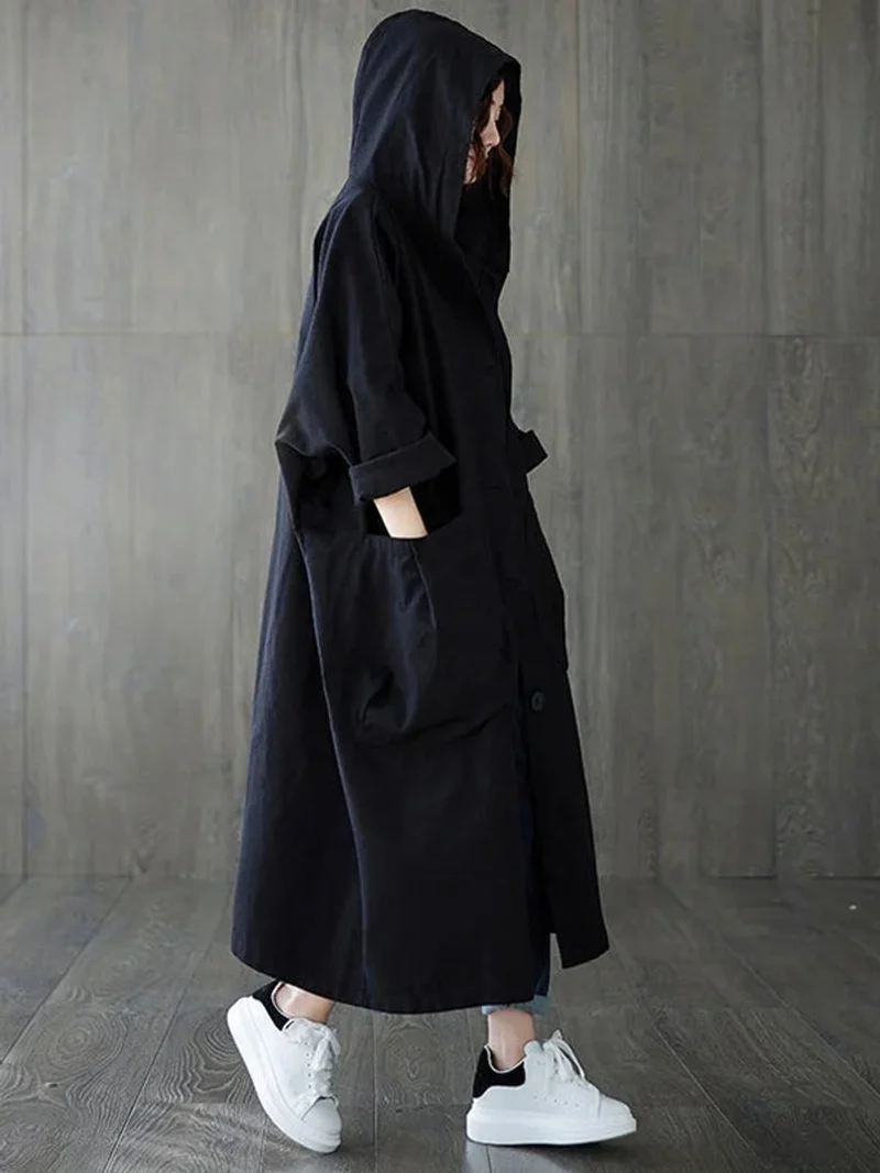 Isabella | Damen Eleganter Wasserdichter Trenchcoat mit Kapuze