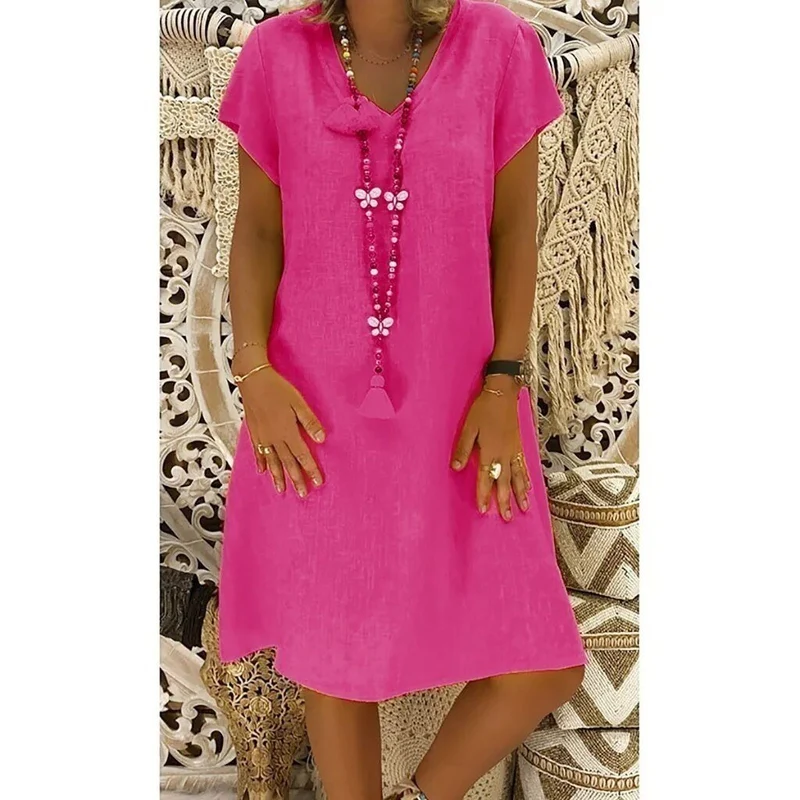 Laura | Damen Elegantes Minikleid aus Leinen