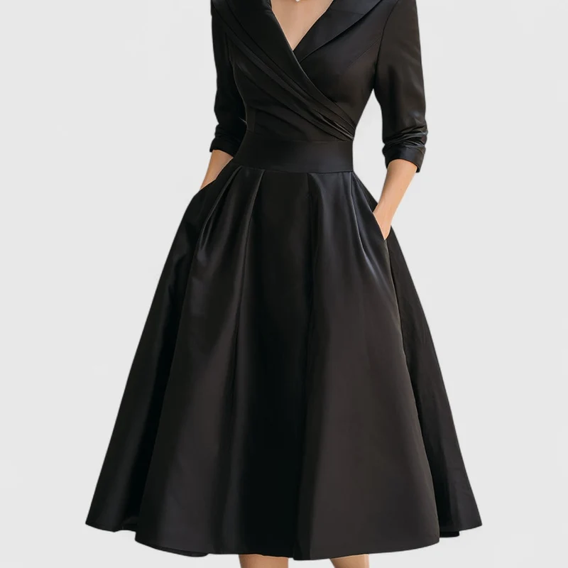 Ida | Elegantes Midikleid mit Wickelbrust für Damen