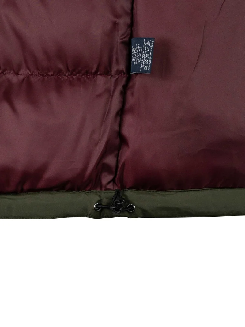 Steppweste mit Strickkragen
