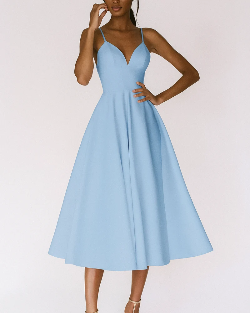 Elisa | Damen Abendkleid Midi zu Hochzeitsfeiern