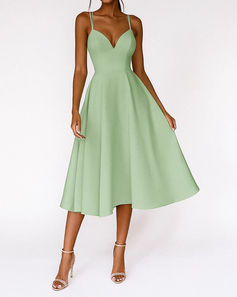Elisa | Damen Abendkleid Midi zu Hochzeitsfeiern
