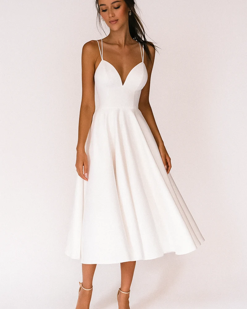 Elisa | Damen Abendkleid Midi zu Hochzeitsfeiern
