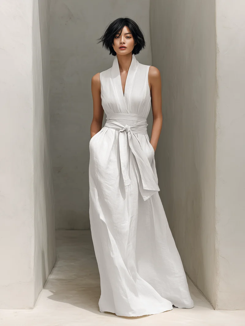 Pauline | Damen Klassisches Hochzeitsgast Kleid in Maxilänge