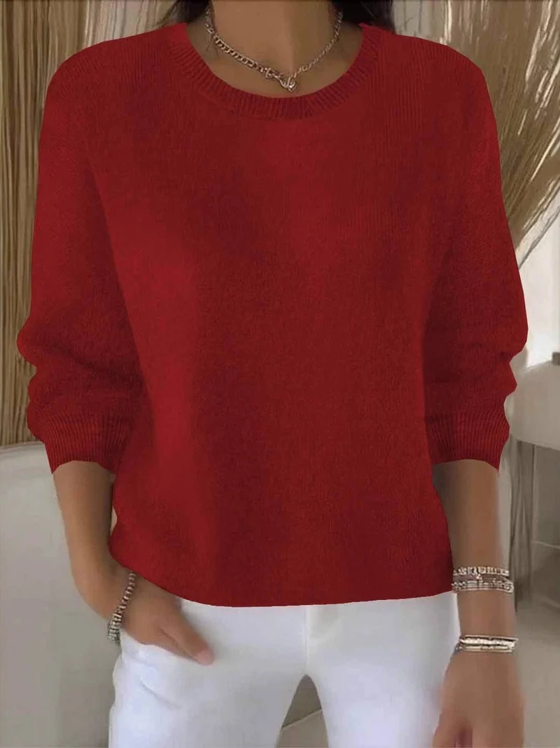 Pauline | Damen Gemütlicher Strickpullover für den Winter