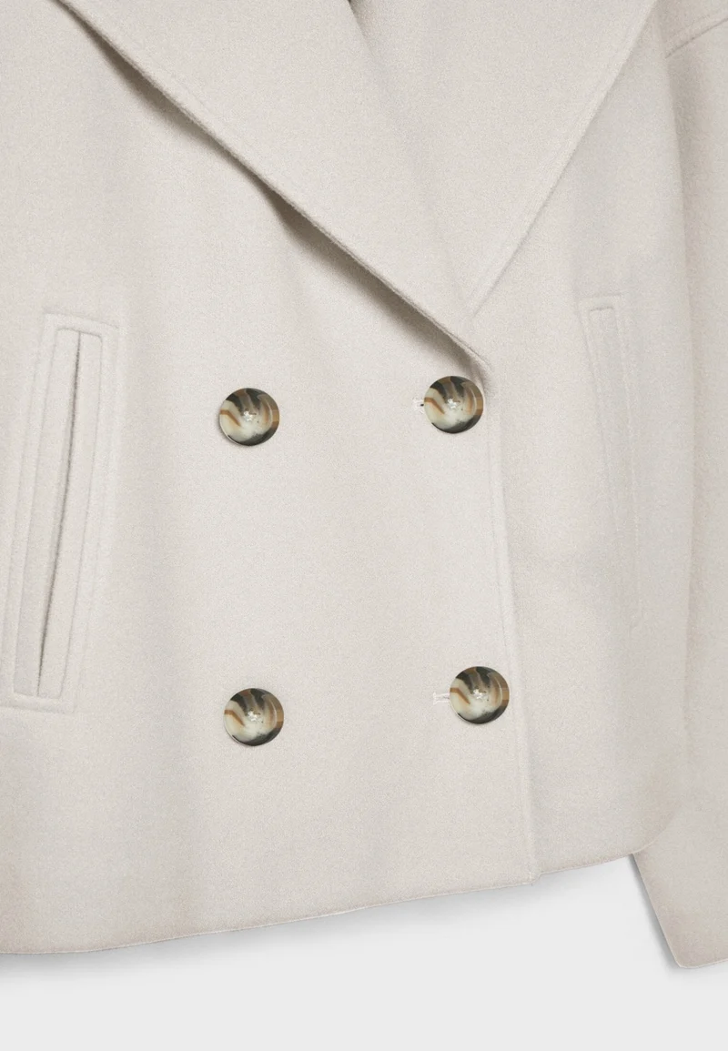 Nina | Damen Klassische Woll-Jacke mit Doppelreiher-Design