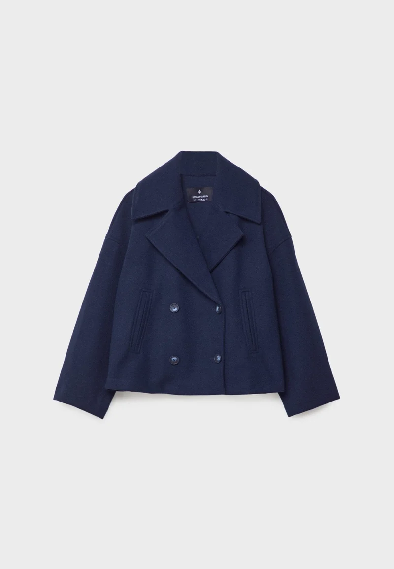 Nina | Damen Klassische Woll-Jacke mit Doppelreiher-Design