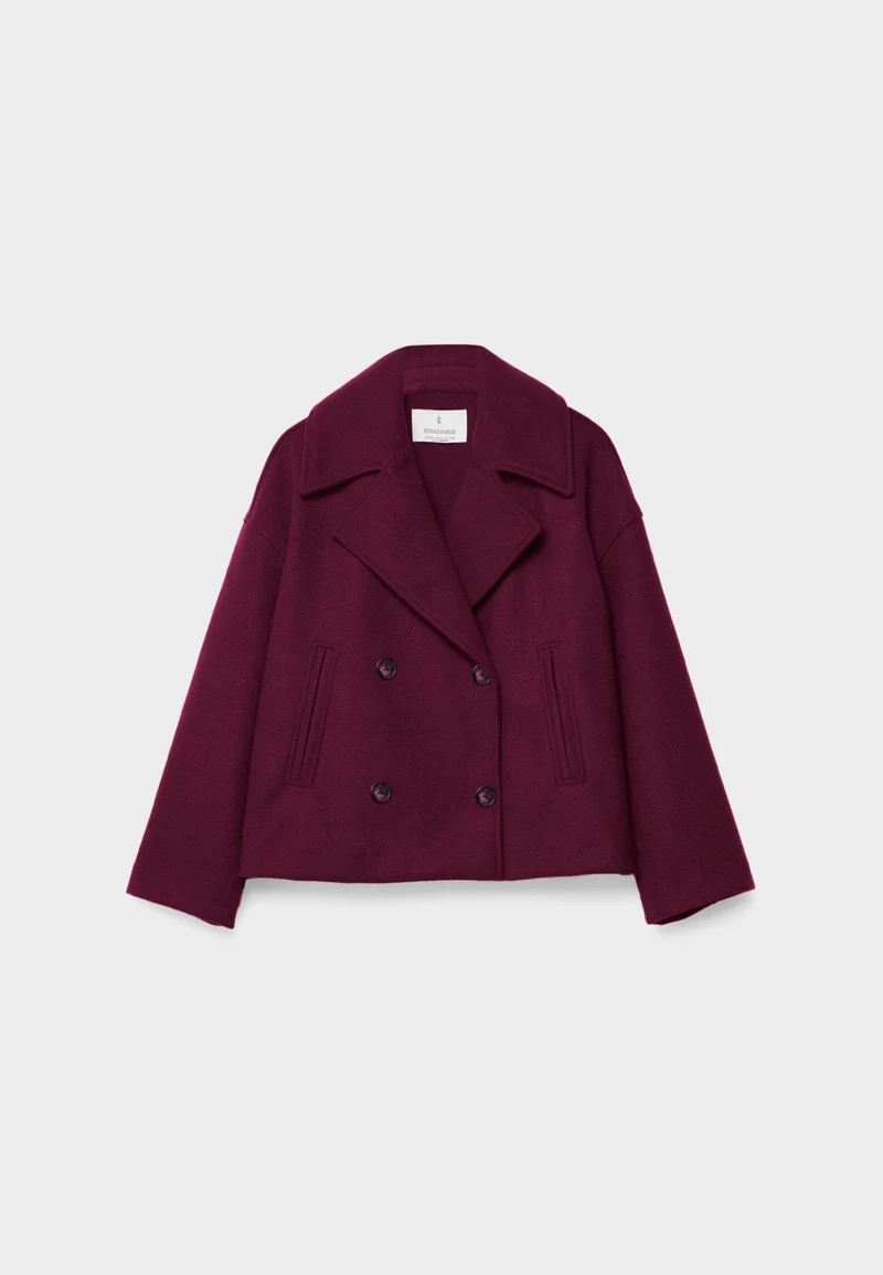 Nina | Damen Klassische Woll-Jacke mit Doppelreiher-Design