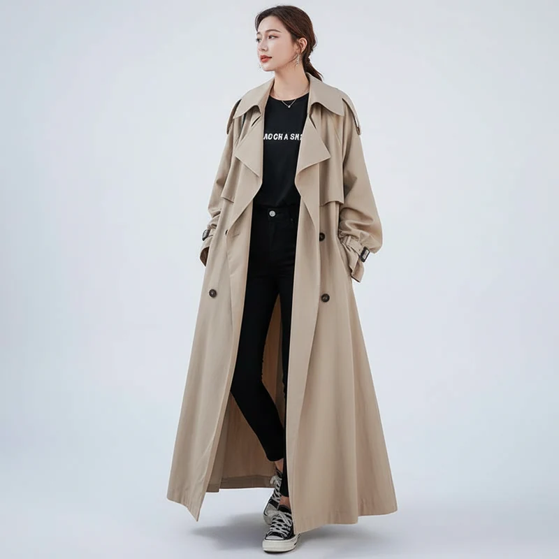 Carla | Damen Trenchcoat im Oversized Schnitt