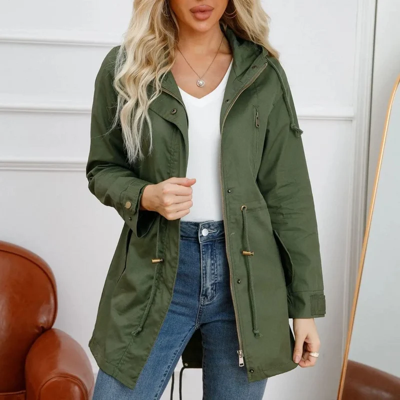 Frieda | Damen Wasserfeste Sommerjacke im modernen, langen Schnitt