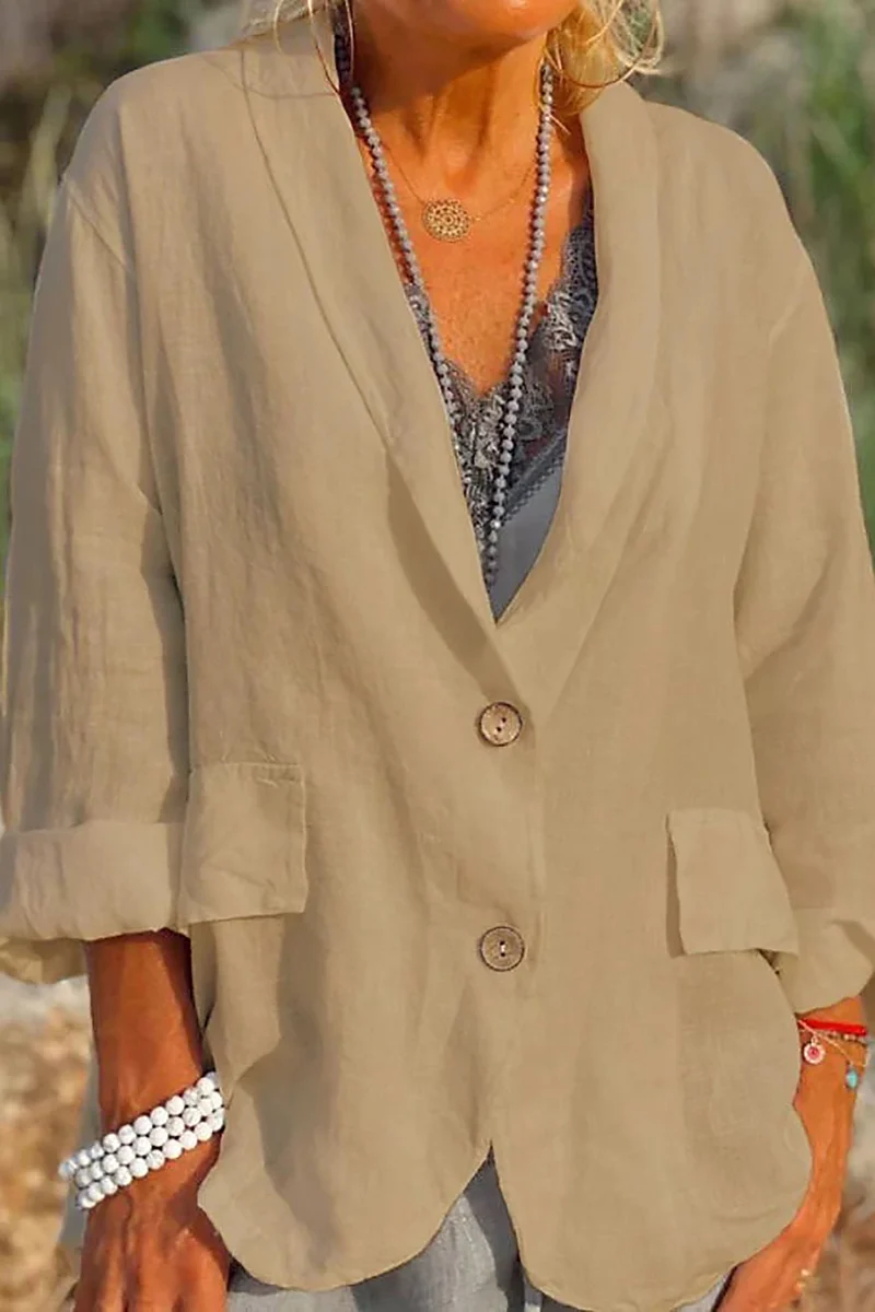 Maja | Damen Leinen Sommerjacke zum Kombinieren