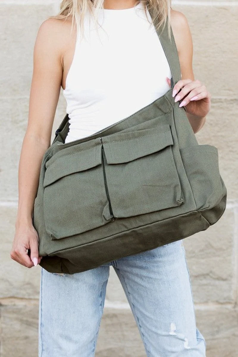 Ida | Damen Canvas Umhängetasche für jeden Tag