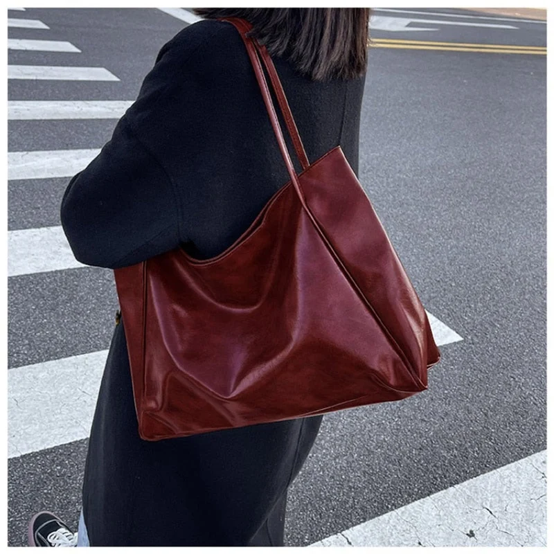 Antonia | Damen Retro-Schultertasche aus PU-Leder mit großem Fassungsvermögen