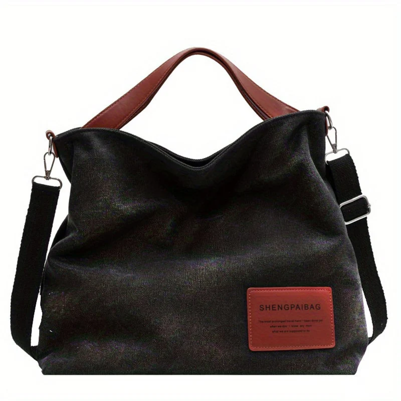 Fiona | Damen Canvas Schultertasche für den Alltag