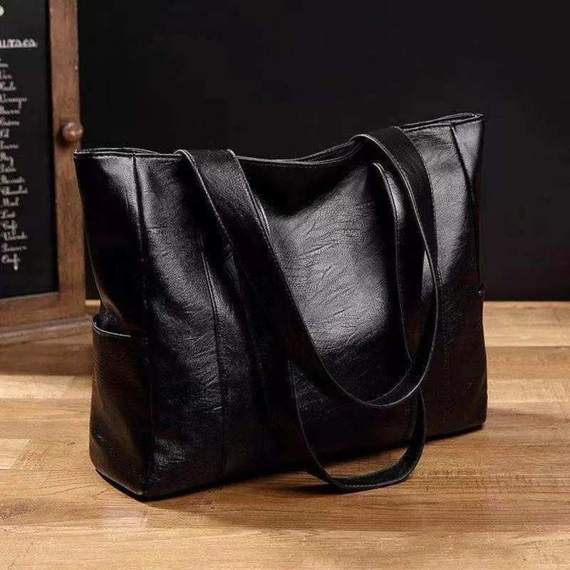 Sophie | Damen Vintage Lederschultertasche mit großer Kapazität