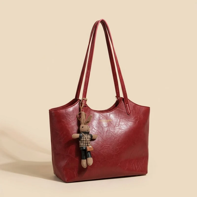 Victoria | Damen Weiche Vegane Lederschultertasche für Alltag
