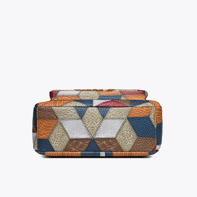 Frieda | Damen Handtasche aus Leder im künstlerischen Design