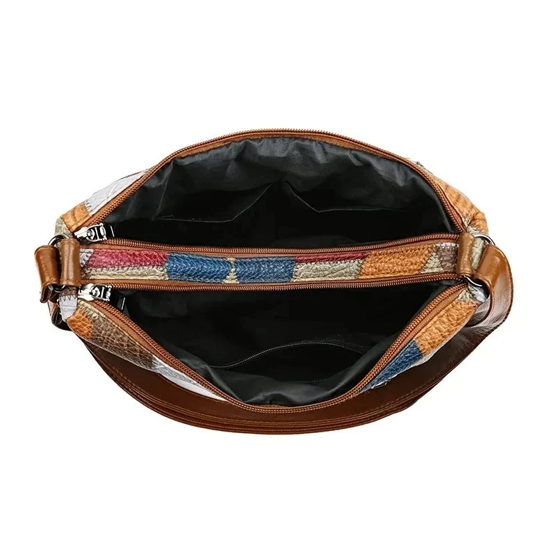 Frieda | Damen Handtasche aus Leder im künstlerischen Design