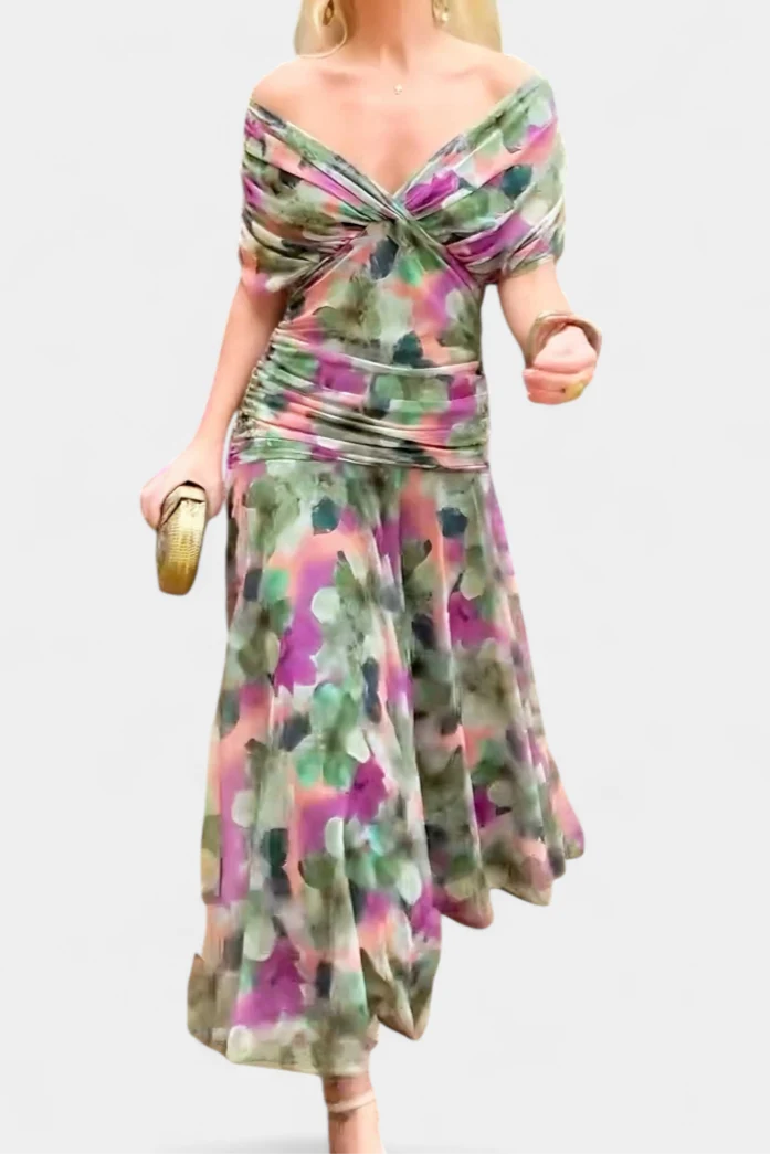 Antonia | Damen Elegantes Kleid im Drapé-Stil