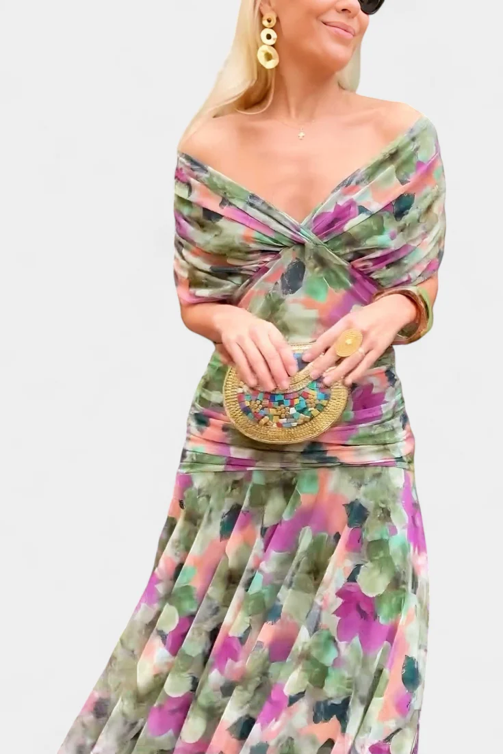 Antonia | Damen Elegantes Kleid im Drapé-Stil