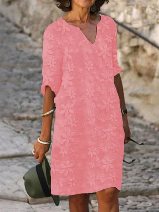 Katharina | Damen Elegantes Sommerkleid mit Blumendruck