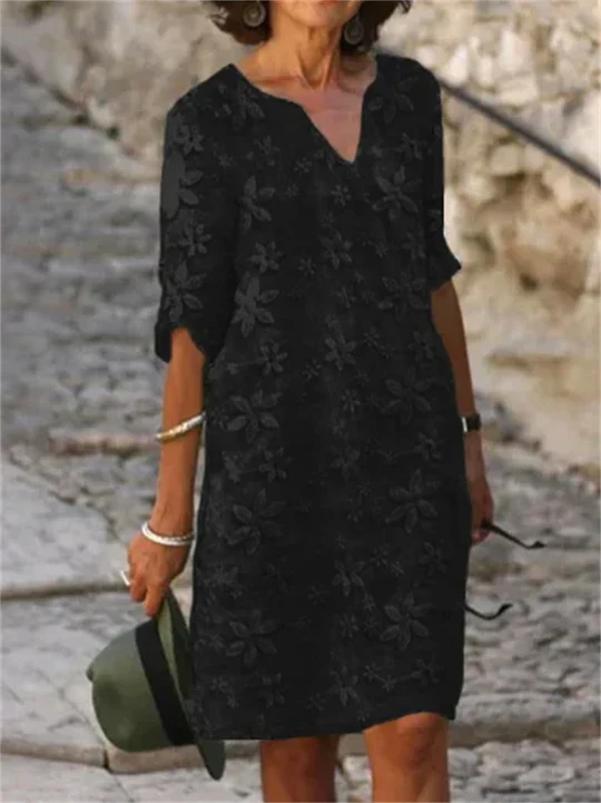 Katharina | Damen Elegantes Sommerkleid mit Blumendruck