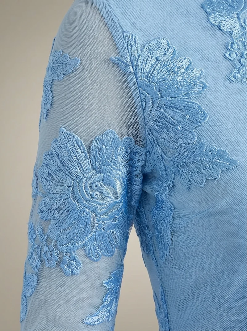 Melina | Jurk Dames Aansluitend Bloemenprint Flare Mouwen