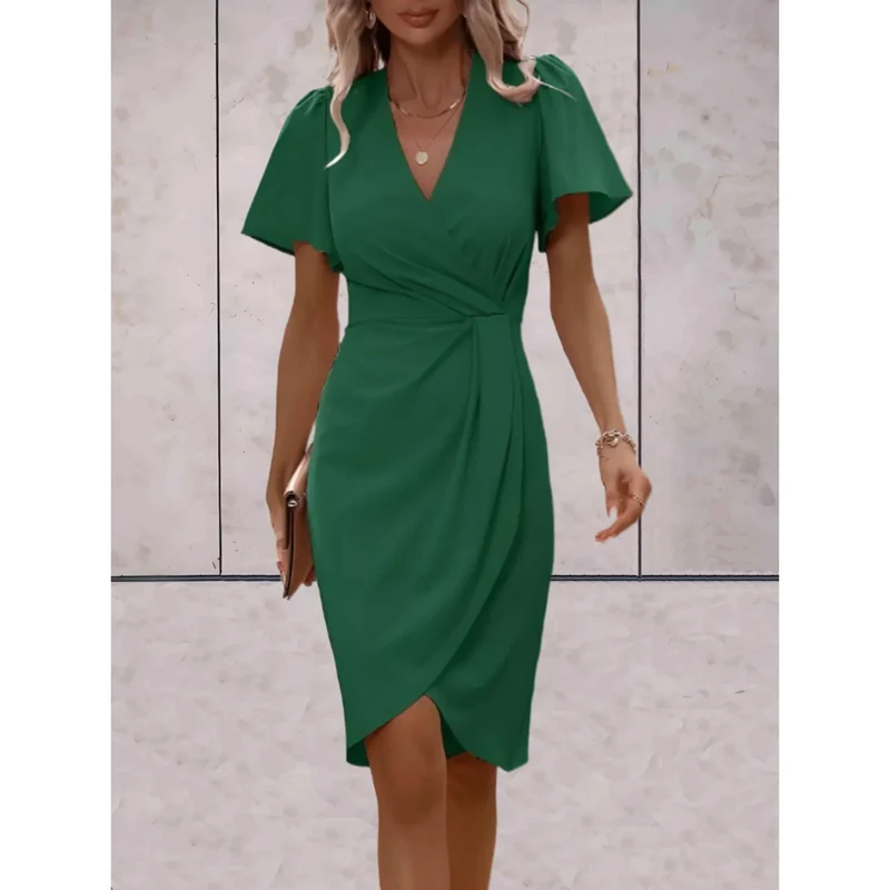 Johanna | Damen Wickel-Midikleid für Hochzeitsgäste