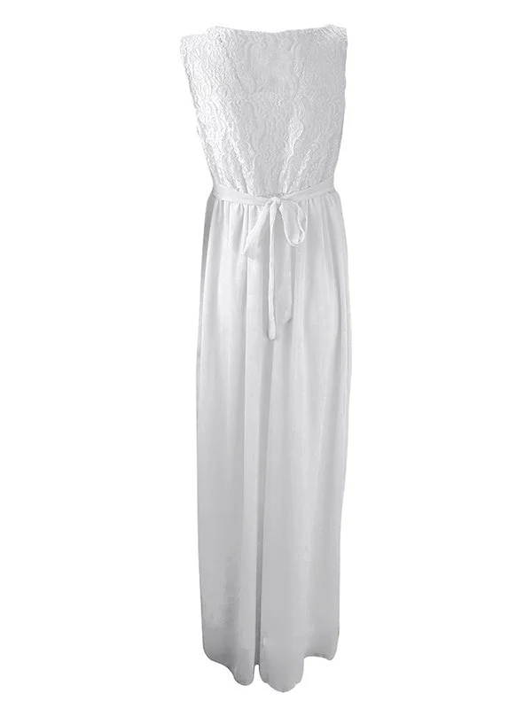 Anna | Spitze, Gürtel, Rundhalsausschnitt, ärmellos, für Damen,