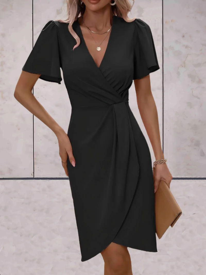 Matilda | Damen Elegantes Wickelkleid für Hochzeitsgäste