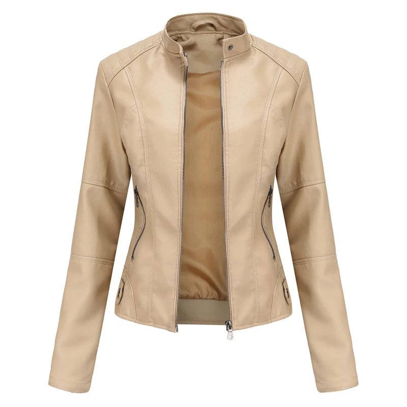 Paula | Damen Elegante Kunstleder Bikerjacke