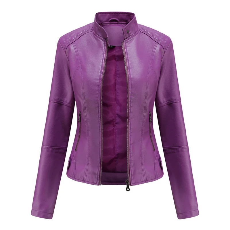 Paula | Damen Elegante Kunstleder Bikerjacke