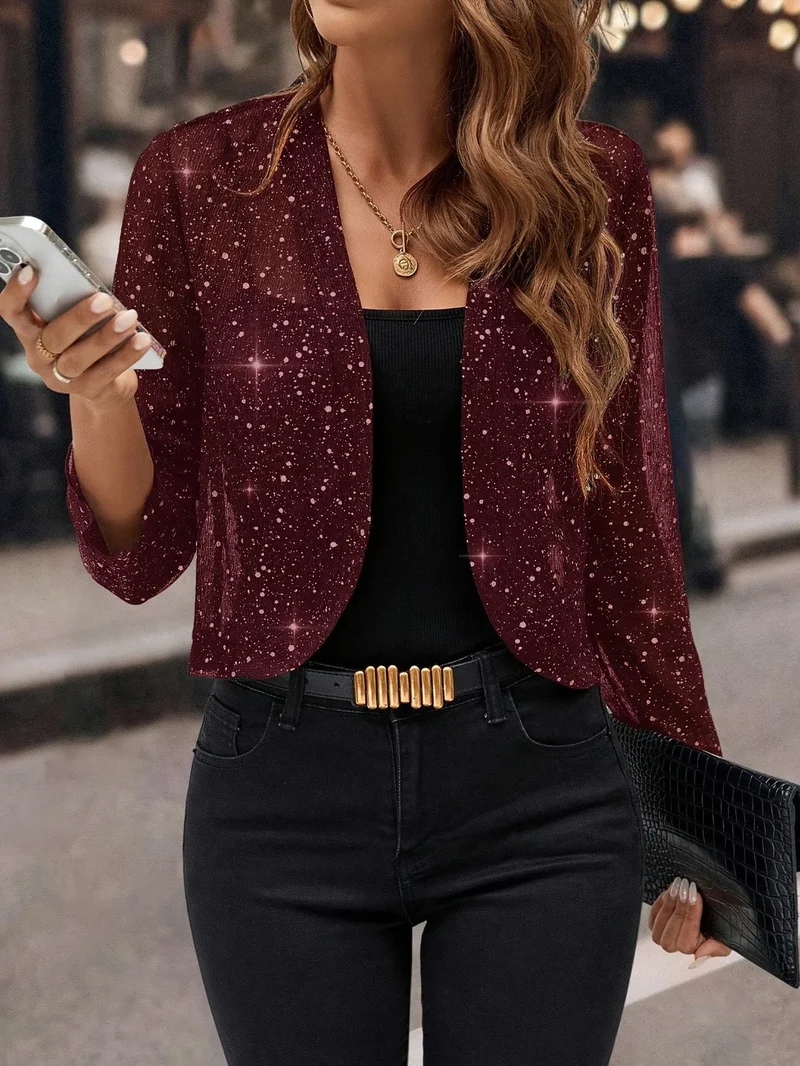 Matilda | Damen Glitzernde Cardigan-Jacke