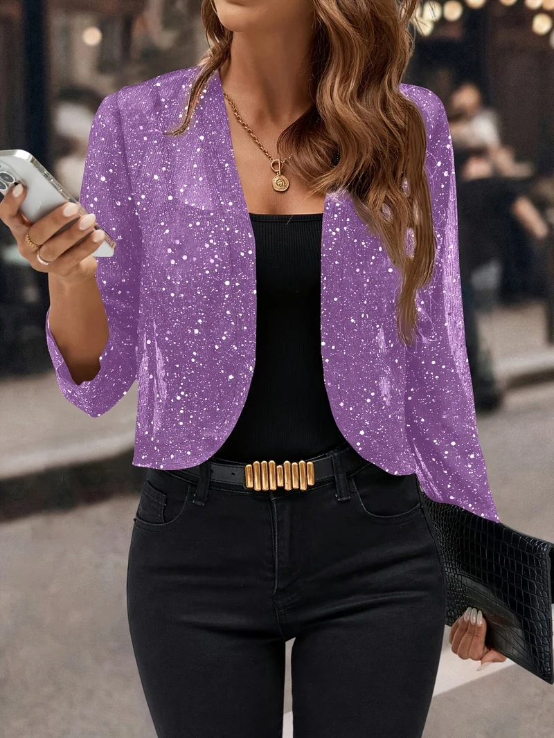 Matilda | Damen Glitzernde Cardigan-Jacke