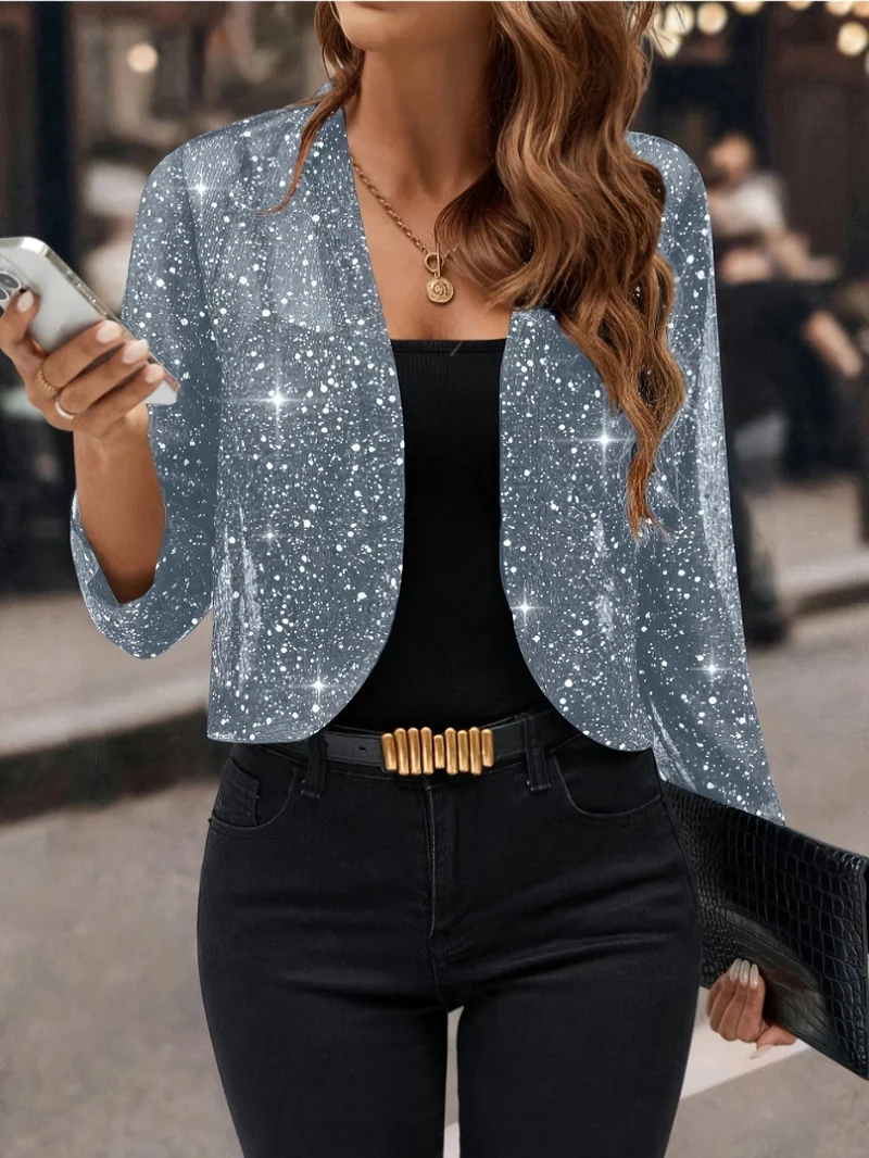 Matilda | Damen Glitzernde Cardigan-Jacke